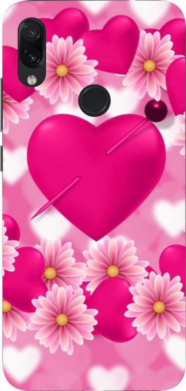 LIKELOOK Back Cover for Mi Redmi Note 7 Pro ( Heart, Flower )  (Multicolor, Shock Proof)