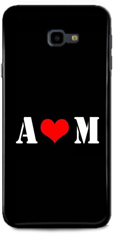 Afterglow Back Cover for SAMSUNG Galaxy J4 Plus A M, A LOVES M, NAME, LETTER, ALPHABET, AM LOVE, HART  (Multicolor, Shock Proof, Pack of: 1)