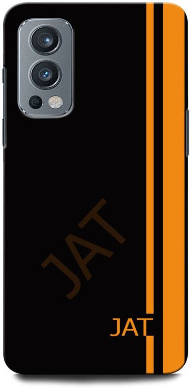 ORBIQE Back Cover for OnePlus Nord 2 5G JAT, JATT, ORANGE, BLACK  (Multicolor, Hard Case, Pack of: 1)