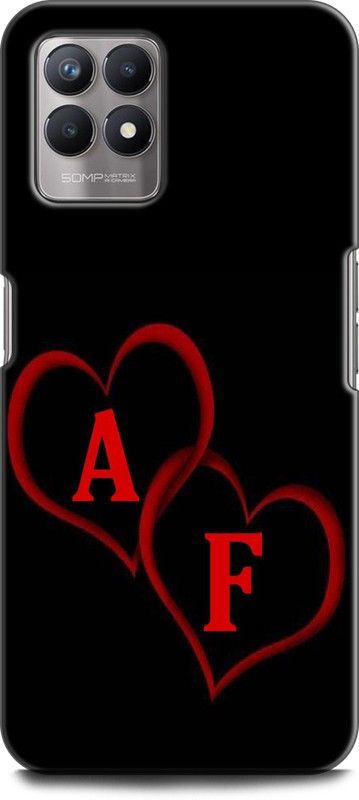 Dronk Back Cover for Realme 8i, RMX3151 A F, A LOVES F, NAME, ALPHABET, AF LOVE, HART  (Multicolor, Dual Protection, Pack of: 1)
