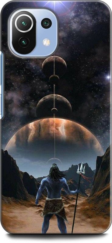 KEYCENT Back Cover for Mi 11 Lite OM, SHIVJI, LORD SHIVA, MAHADEV, BHOLENATH, TRIDEV, GOD, TRISHUL  (Multicolor, Shock Proof, Pack of: 1)