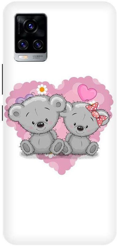 URCHIN Back Cover for Vivo V20 Pro Teddy bear, cute teddy, love, teddy, love you  (Multicolor, Shock Proof, Pack of: 1)