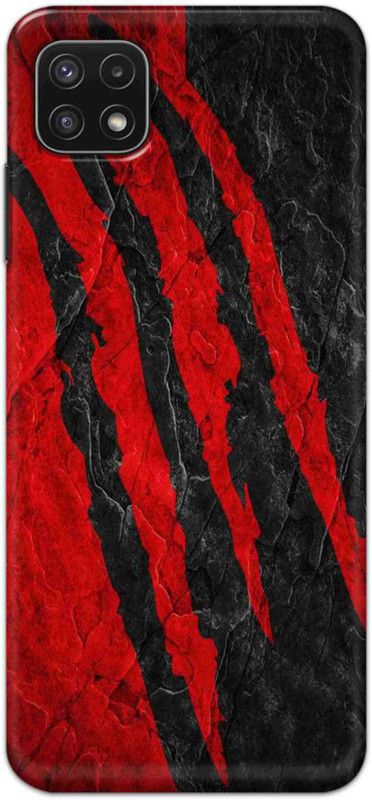 NDCOM Back Cover for Samsung Galaxy A22 5G Red Printed  (Multicolor, Hard Case, Pack of: 1)