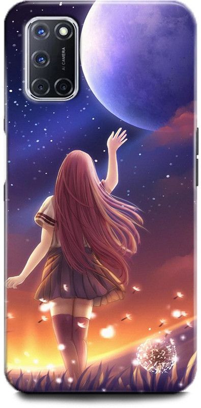 Afterglow Back Cover for Oppo A52 ANIME, GRIL, ANIMATION FINE ART GRIL, ANIME  (Multicolor, Shock Proof, Pack of: 1)