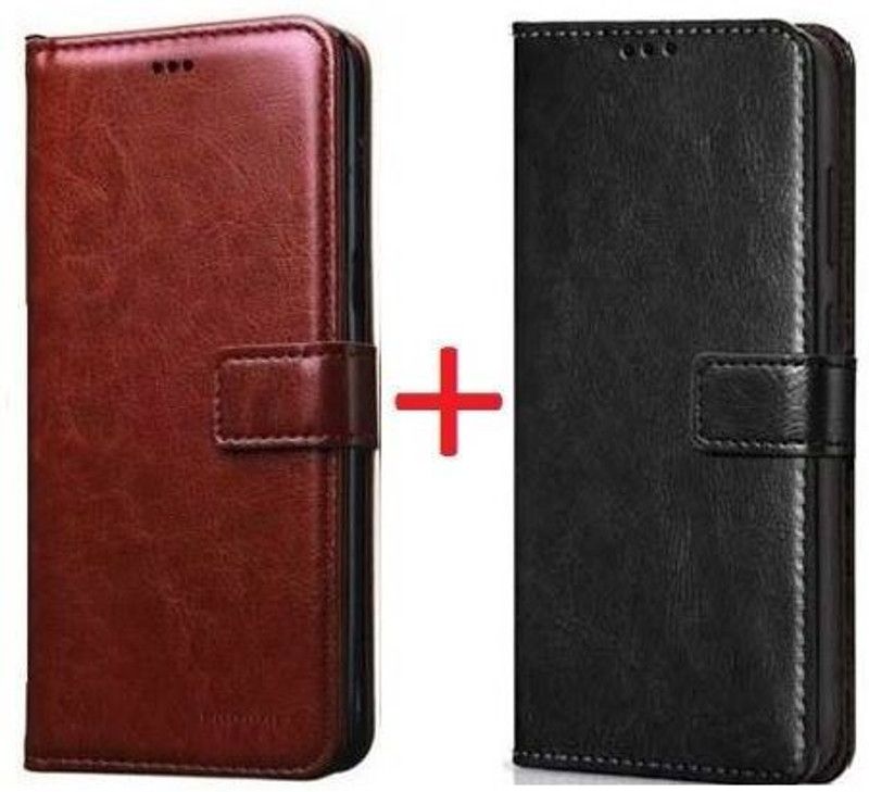YuniKase Back Cover for Motorola Moto G40, Motorola Moto G60,Motorola G40 Fusion  (Brown, Black, Magnetic Case, Pack of: 2)