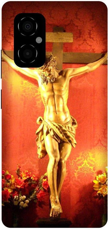 play fast Back Cover for POCO M4 5G, MZB0BRWIN, JESUS, CROSS, GOD, CHRIST  (Yellow, Hard Case, Pack of: 1)