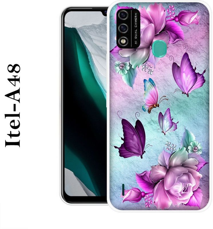 REALKING Back Cover for Itel A48  (Multicolor, Silicon)