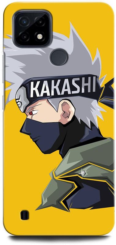 ORBIQE Back Cover for Realme C25Y RMX3265 KAKASHI, NARUTO, ANIME, NEON, SUPERHERO, NINJA, BLACK  (Multicolor, Hard Case)