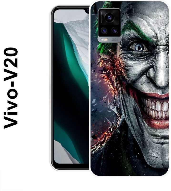 KLC Back Cover for Vivo V20  (Black, Grey, Grip Case, Silicon)