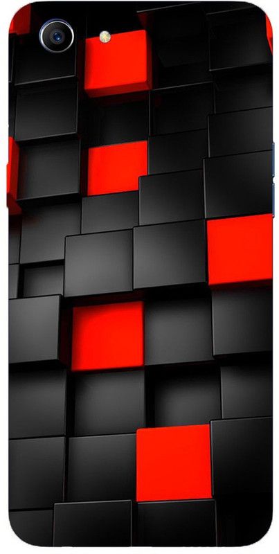 METOO Back Cover for Oppo CPH1827, Black Red Box Design Back Cover Print : 104  (Multicolor, Dual Protection, Silicon, Pack of: 1)
