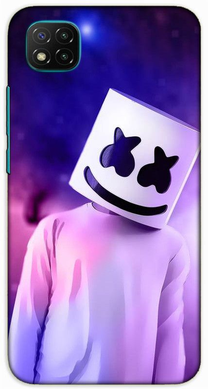 iprinto Back Cover for Poco C3 Marshmello Back Cover  (White, Hard Case)