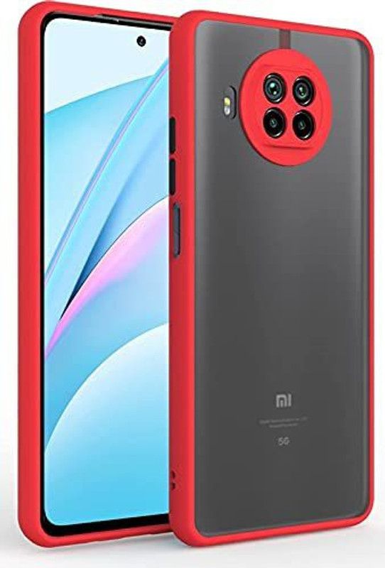 S-Softline Back Cover for Mi 10i  (Red, Camera Bump Protector, Pack of: 1)