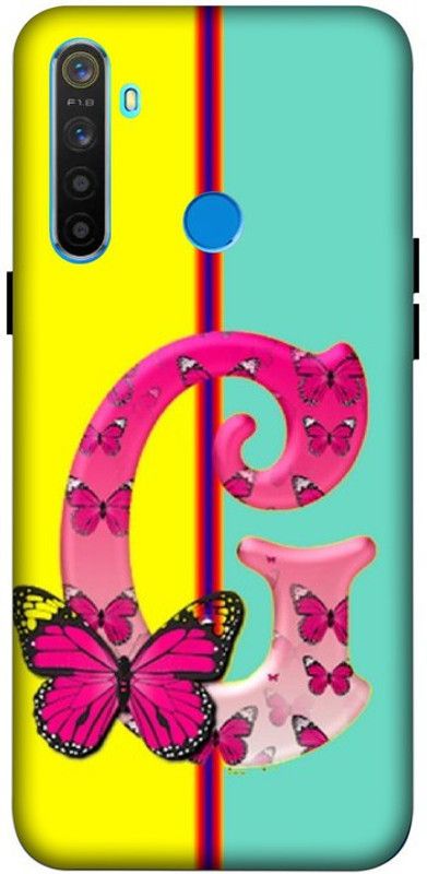 LUCKY MOBI.COM Back Cover for REALME 5 ( g name, letter name) PRINTED BACK COVER  (Multicolor, Waterproof, Pack of: 1)
