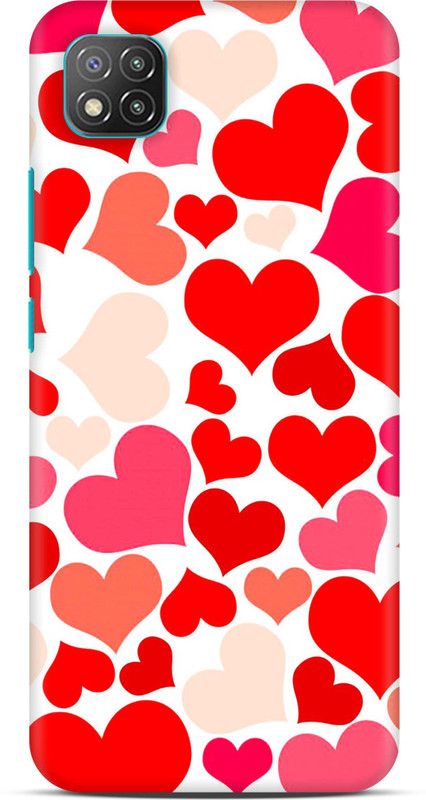 Sankee Back Cover for POCO C3  (Red, Hard Case)