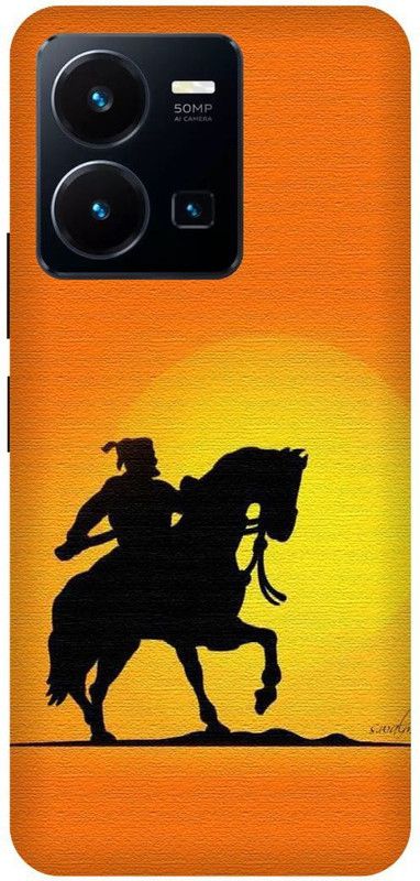 FRONK Back Cover for vivo Y22, V2207, CHATRAPATI, SHIVA, JI, MAHARAJ, MARATHA,HISTORY, KING  (Yellow, Hard Case, Pack of: 1)