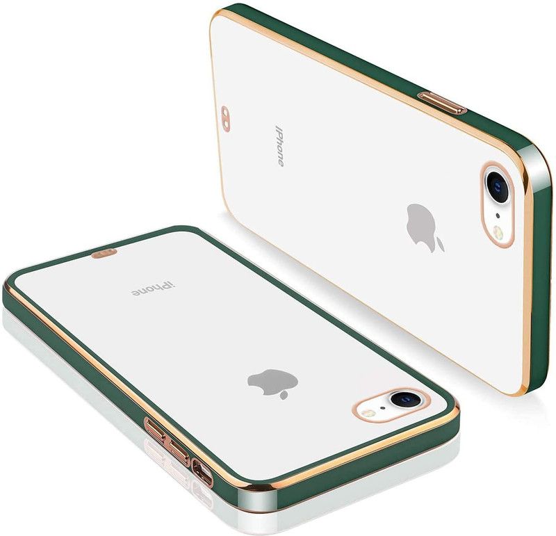 ClickAway Back Cover for Apple Iphone 7G 8G |Electroplated Square Platting Chrome Case  (Green, Flexible, Pack of: 1)