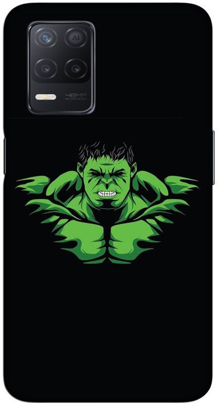 CROKIAN Back Cover for Realme 8 5G  (Black, Green, Pack of: 1)