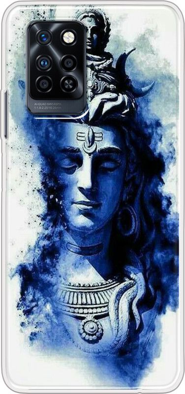Hansviprint Back Cover for Infinix Note 10 Pro  (Blue, White, Grip Case, Silicon, Pack of: 1)