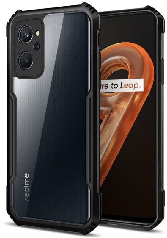 MOBIGENIX Back Cover for REALME 9i  (Black, Shock Proof, Silicon, Pack of: 1)