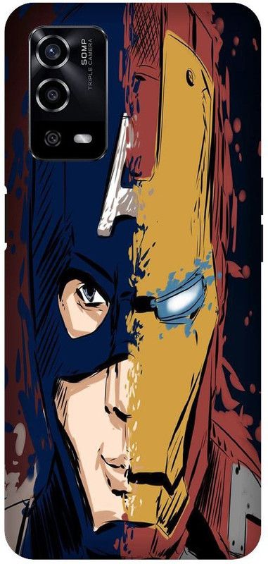 UMPRINT Back Cover for Oppo A55/CPH2325, Art, Mask Printed Back Cover  (Multicolor, Hard Case, Pack of: 1)
