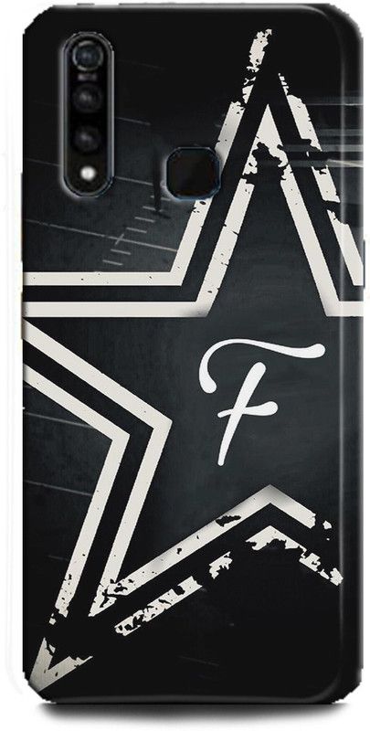 INDICRAFT Back Cover for Vivo Z1Pro, Vivo 1951, F letter, Printed  (Multicolor, Shock Proof, Pack of: 1)