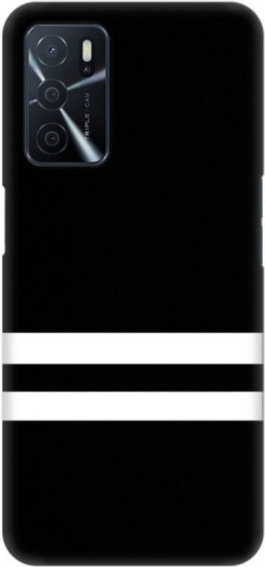 COBIERTAS Back Cover for Oppo A55  (Black, White, Pack of: 1)