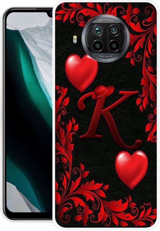 DESILOVE Back Cover for Mi 10i  (Black, Red, Grip Case, Silicon, Pack of: 1)