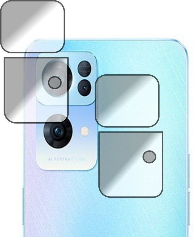 Transparent Back Camera Lens Glass Protector for Cii Oppo Reno 7 Pro 5G  (Pack of: 2)