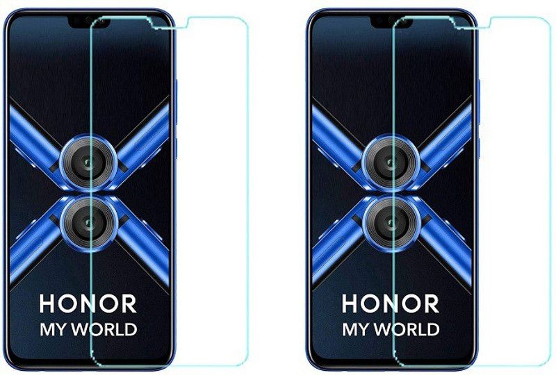 HOBBYTRONICS Tempered Glass Guard for Honor 8X  (Pack of 2)
