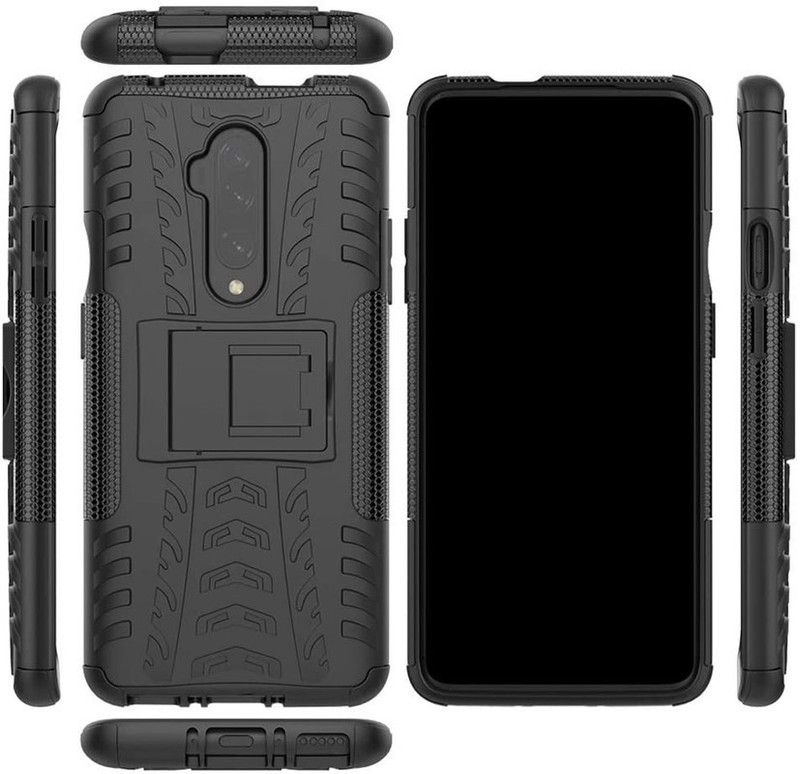 SmartPoint Bumper Case for OnePlus 7T Pro 6.67"  (Black, Rugged Armor, Pack of: 1)
