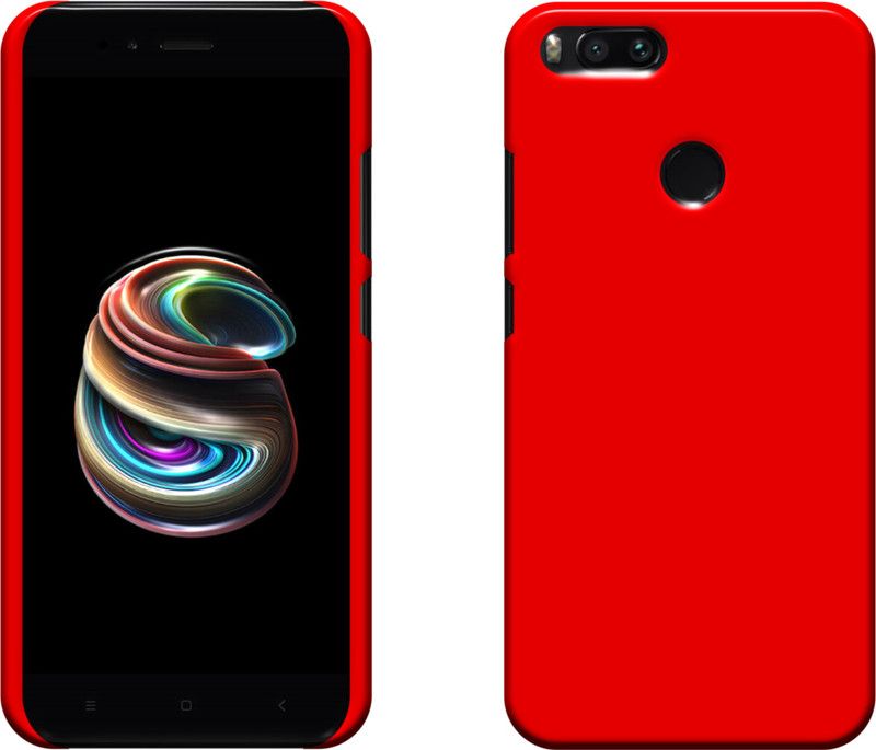 Case Designer Back Cover for Mi A1  (Red, Hard Case, Pack of: 1)
