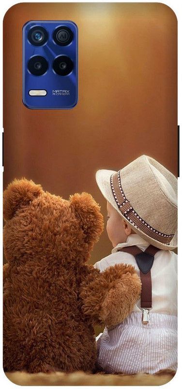 Bluvver Back Cover for Realme 8s 5G , RMX3381, Printed Bear Cute Baby Back Cover  (Multicolor, Hard Case, Pack of: 1)
