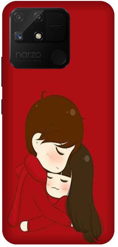 itrusto Back Cover for realme Narzo 50A , realme Narzo 50A CUTE COUPLES BACK COVER  (Multicolor, Pack of: 1)