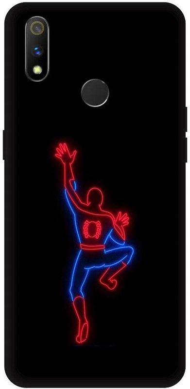 THE NARAYANA COLLECTIONS Back Cover for REALME 3-RMX1825-SPIDER,MAN,CARTOON,SUPER,HERO  (Multicolor, Hard Case, Pack of: 1)
