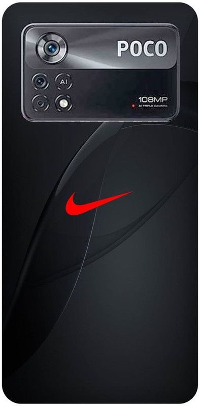 play fast Back Cover for POCO X4 Pro 5G, NIKE, SIGN, LOGO, EMBLEM  (Black, Hard Case, Pack of: 1)