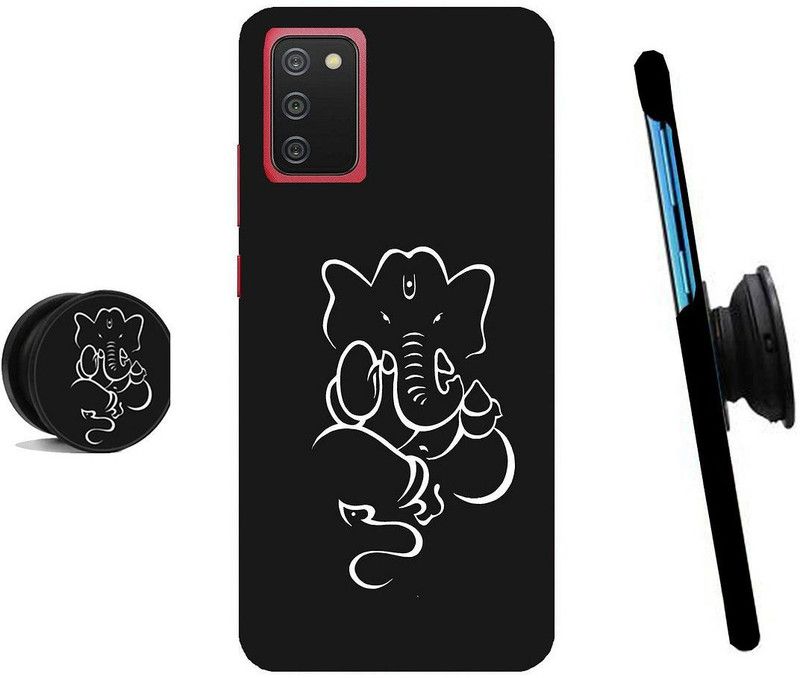 ZAPPY Back Cover for Samsung Galaxy A03s, Samsung Galaxy A02s, Samsung Galaxy M02s, Samsung Galaxy F02s  (Black, White, Cases with Holder)