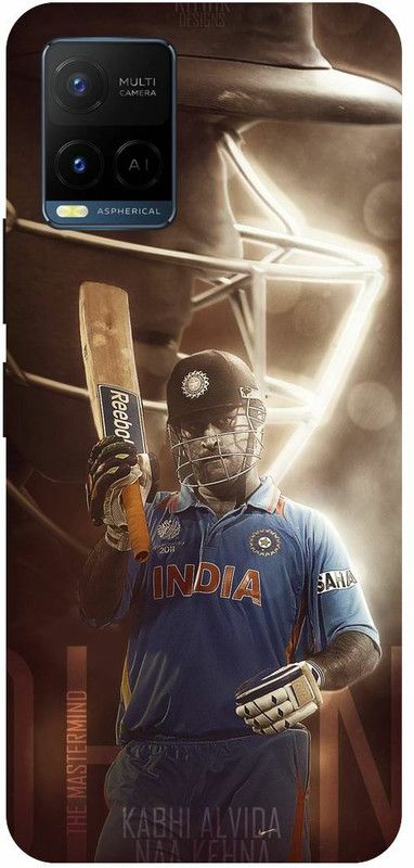COVERJET Back Cover for VIVO T1X- V2143-MS- DHONI- INDIAN- CRICKET- PLAYER  (Blue, Hard Case, Pack of: 1)