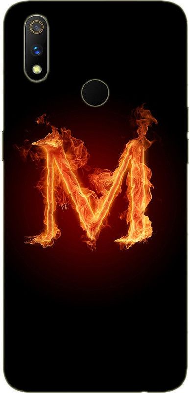 METOO Back Cover for Oppo Realme 3i, Alphabet Design Printed Back Cover Print : 6  (Multicolor, Dual Protection, Silicon, Pack of: 1)