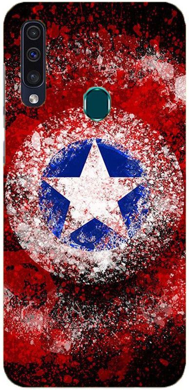 NDCOM Back Cover for Samsung Galaxy A20s Avengers End Game Captain America Shield Printed  (Multicolor, Hard Case, Pack of: 1)