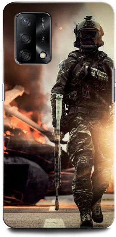 ORBIQE Back Cover for OPPO F19 CPH2219 ARMY, MILITARY, SOLDIER, COUNTERSTRICK, GAME, IGI, BATTLEFIELD  (Multicolor, Hard Case, Pack of: 1)