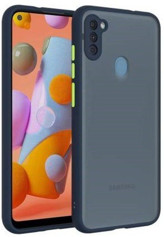 BLACK GORILLA Back Cover for Samsung Galaxy A11  (Blue, Transparent, Camera Bump Protector, Pack of: 1)
