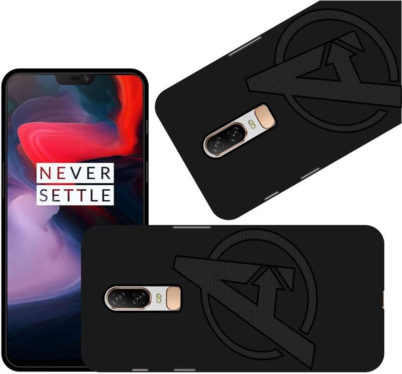 CASE CREATION Back Cover for OnePlus 6  (Black, Dual Protection, Pack of: 1)