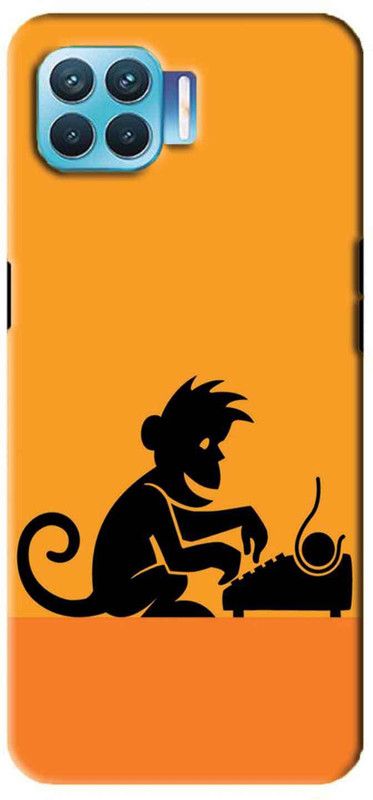 NDCOM Back Cover for oppo F17 PRO  (Orange, Black, Hard Case, Pack of: 1)