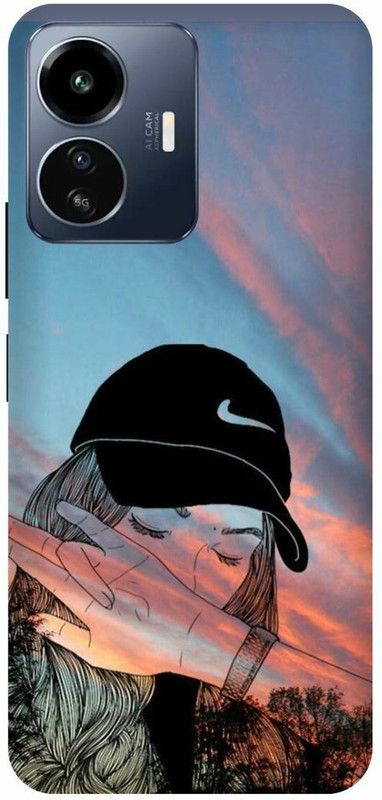 FRONK Back Cover for vivo Y77 5G, V2169, GIRL, CUTE, GIRL, CAP, GIRL, LOVE  (Multicolor, Hard Case, Pack of: 1)