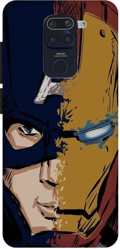 PICHKU Back Cover for REDMI NOTE 9-M2003J15SC-CAPTAIN,AMERICA,SHIELD,AVENGERS,MARVEL,SUPER,HERO,END,GAME,IRON,MAN  (Yellow, Hard Case, Pack of: 1)