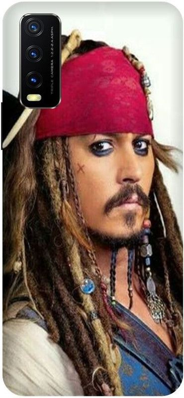 Enna Traders Back Cover for Vivo Y20A, Y20T ( Captain jack Sparrow) PRINTED BACK COVER  (Multicolor, Waterproof, Pack of: 1)