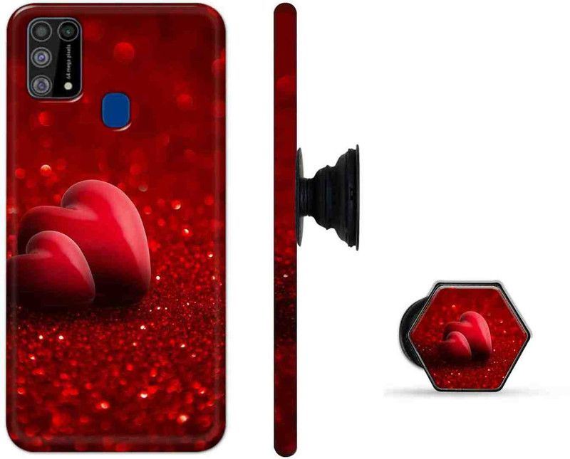 Deltavo Back Cover for Samsung Galaxy M31, Samsung Galaxy M30s, Samsung Galaxy F41, Samsung Galaxy M21  (Maroon, Cases with Holder, Pack of: 2)