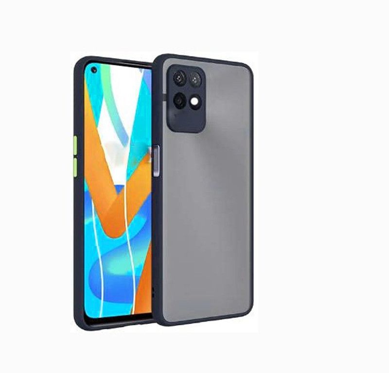 Lilliput Back Cover for Realme 8i  (Blue, Pack of: 1)