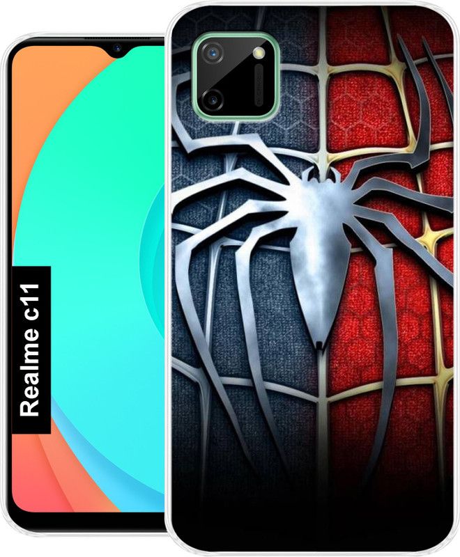 SmartGoldista Back Cover for Realme C11  (Multicolor, Grip Case, Silicon)