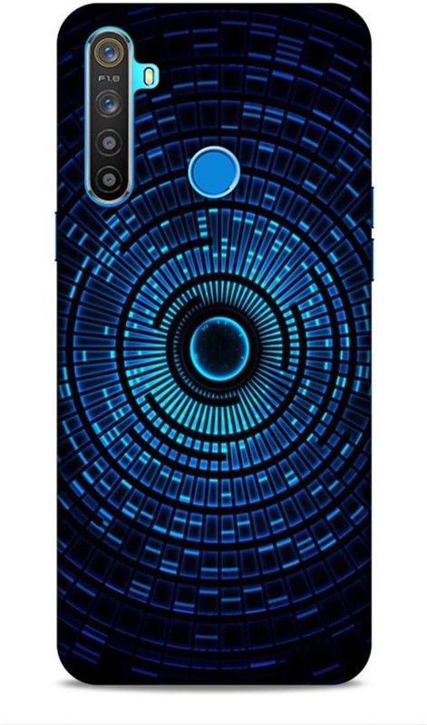 Keviv Back Cover for Realme 5  (Black, Blue, 3D Case, Pack of: 1)